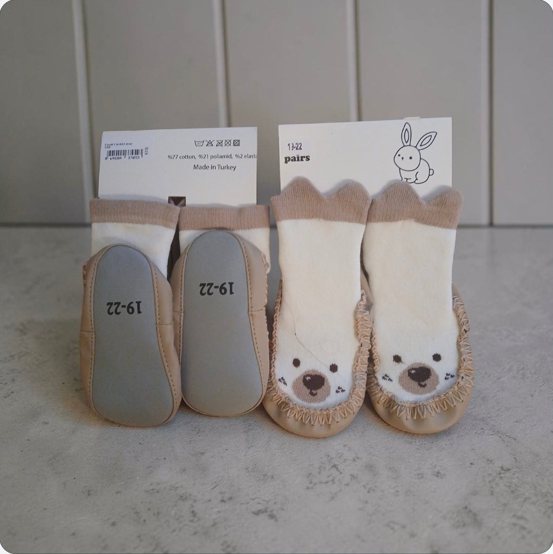 Kinder Pantoffel-Socken 77%Cotton