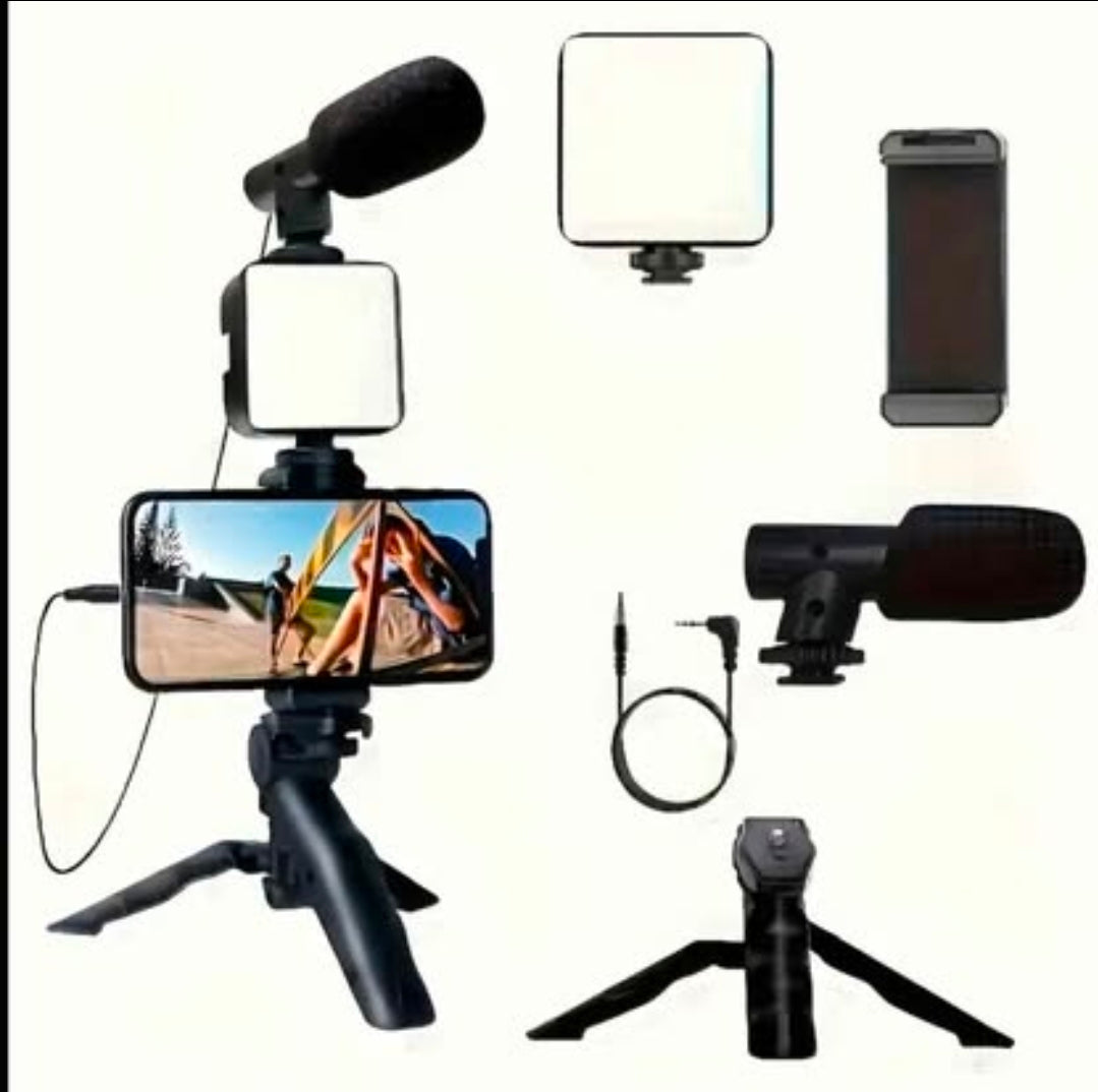 5-in-1 Handy Ringlicht mit Selfie-Halterung und Stativ