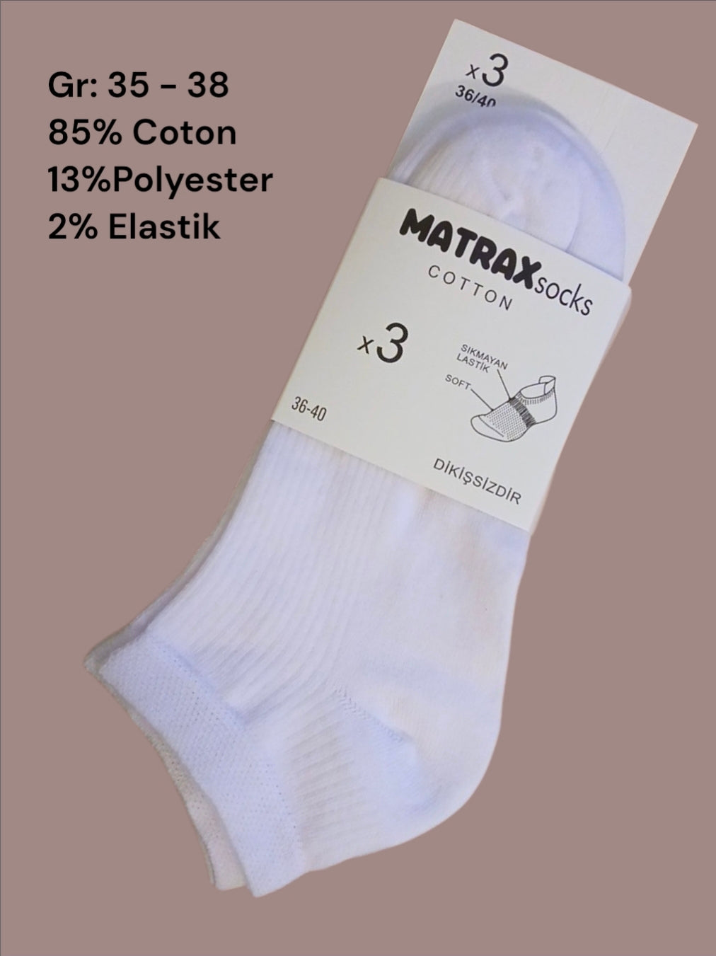Damen &  Herren  Socken  85%Cotton