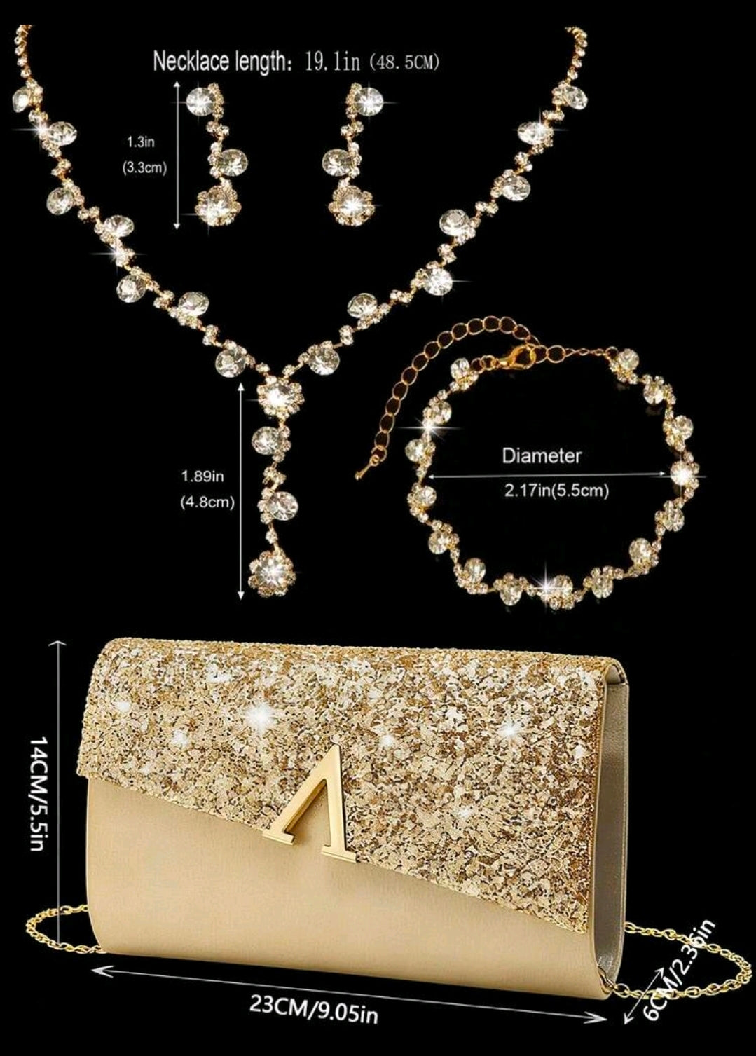 Handtasche & Schmuck-Set