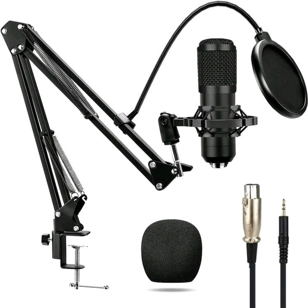 Aufnahmestudio-Kit, beinhaltet professionelles Audiointerface und Podcast-Mikrofon, geeignet für Gamer, Podcaster, Aufnahmen, Gesang, Live-Streaming, Kondensator-Mikrofon-Aufnahmestudio-Set
