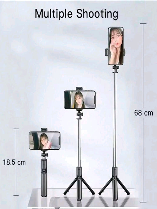 Drehbarer Handgehaltener Mini- Selfei-Sick für Mobieltelefone,  Distanzstabilisator, mit bluetooth ,Selfie-Aiflöser